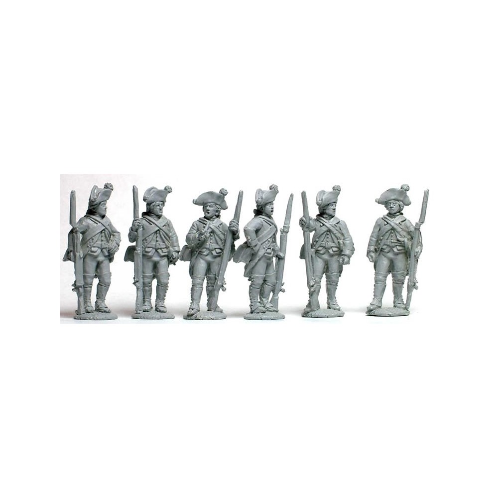 Hesse-Cassel Garrison musketeers standing at ease ( these could be used as sentinals)