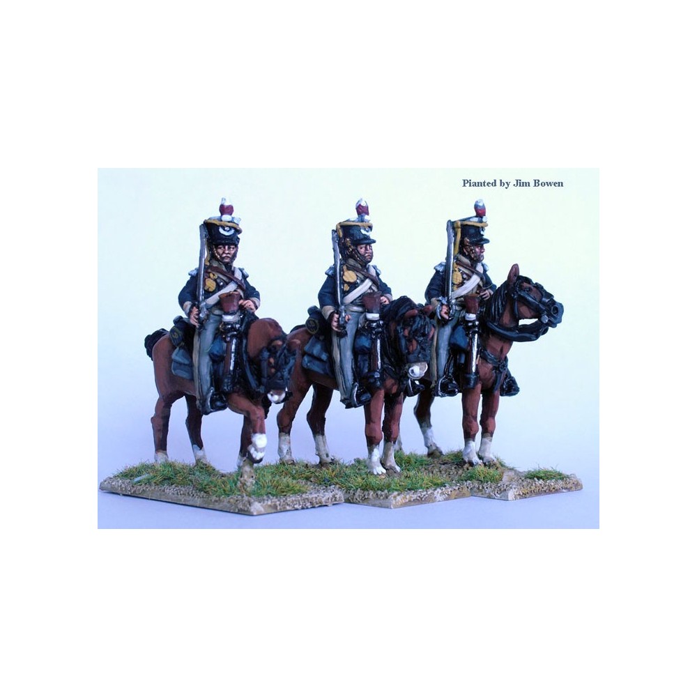 British Light Dragoons on standing horses