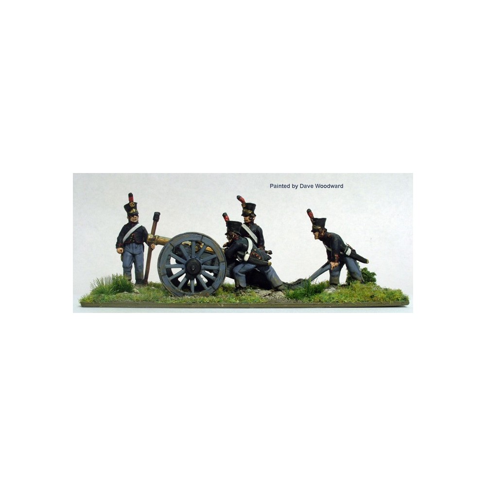 Dutch/Belgian Foot Artillery laying 6 pounder (includes gun)