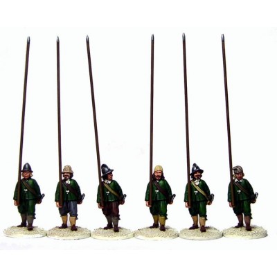 Unarmoured pikemen marching