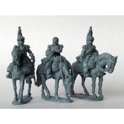 Cuirassiers on standing horses in reserve