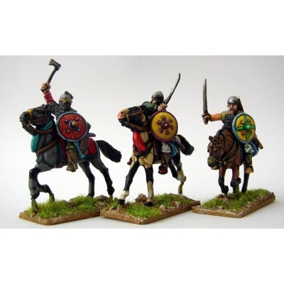 Saljuq/Syrian/Arab/Turkish Heavy Cavalry with attacking swords(bows slung).