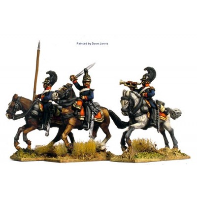 Cuirassier command in Litewka (officer in Leibrock) galloping