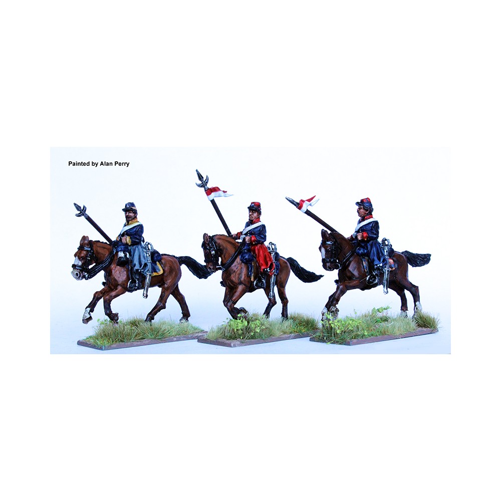 Argentine lancers galloping, in ‘chiripa’