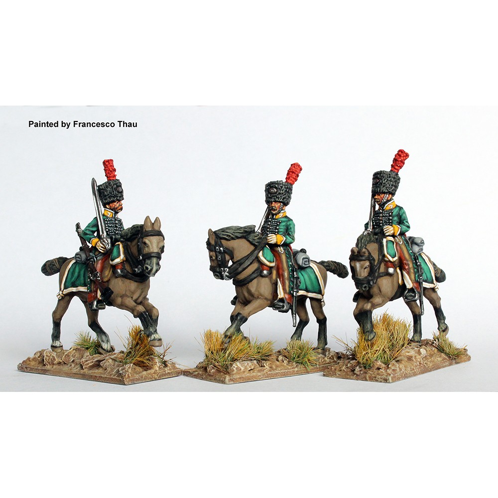 Horse Grenadiers of Fernando VII galloping, swords shouldered (colpacks)