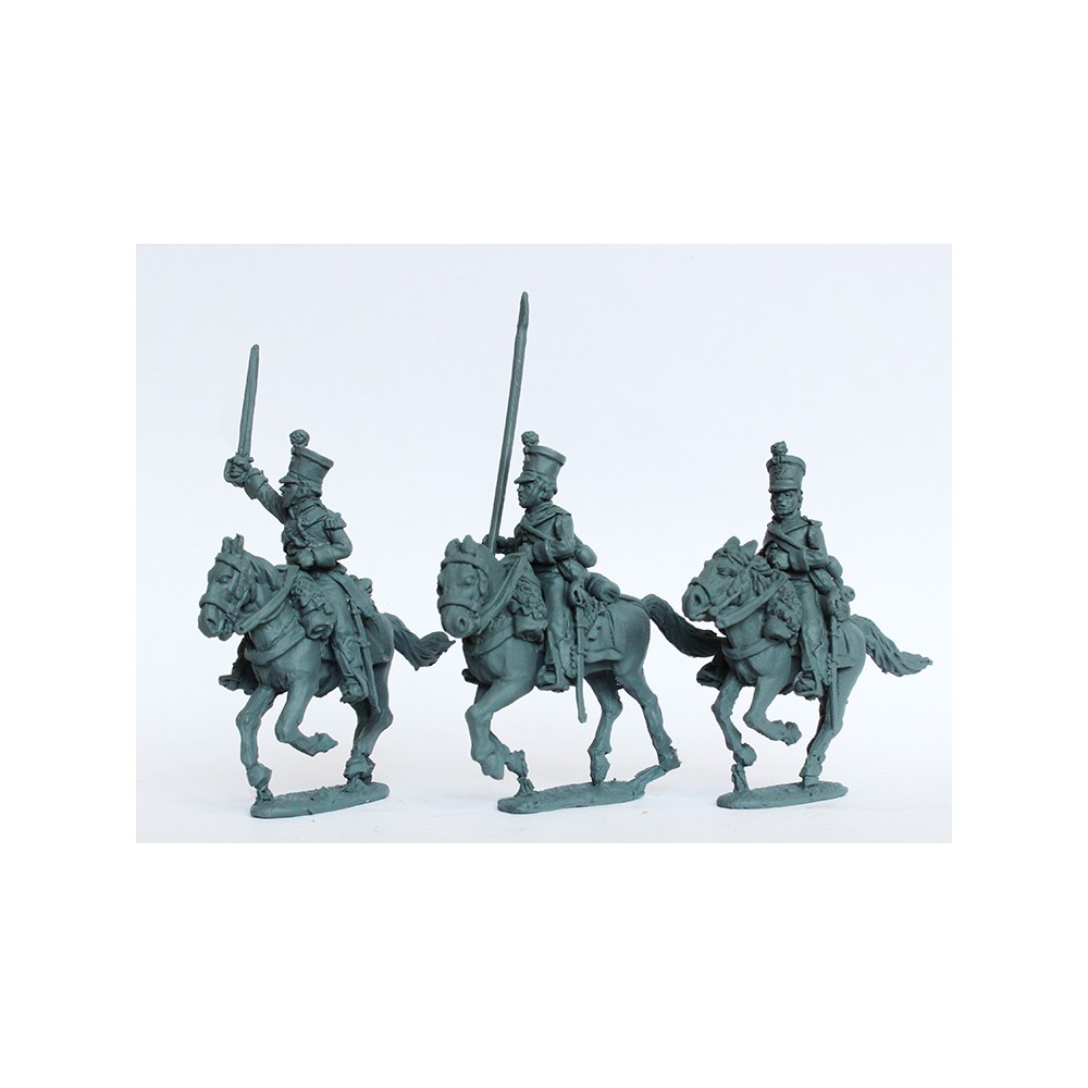 Dragoons of the Alcantara, command galloping (shakos)