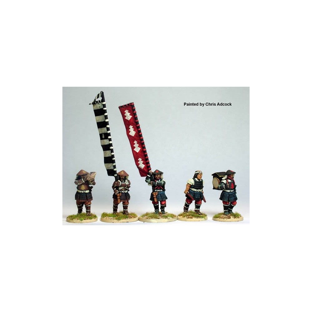 Ashigaru bannermen and musicians