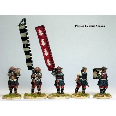 Ashigaru bannermen and musicians