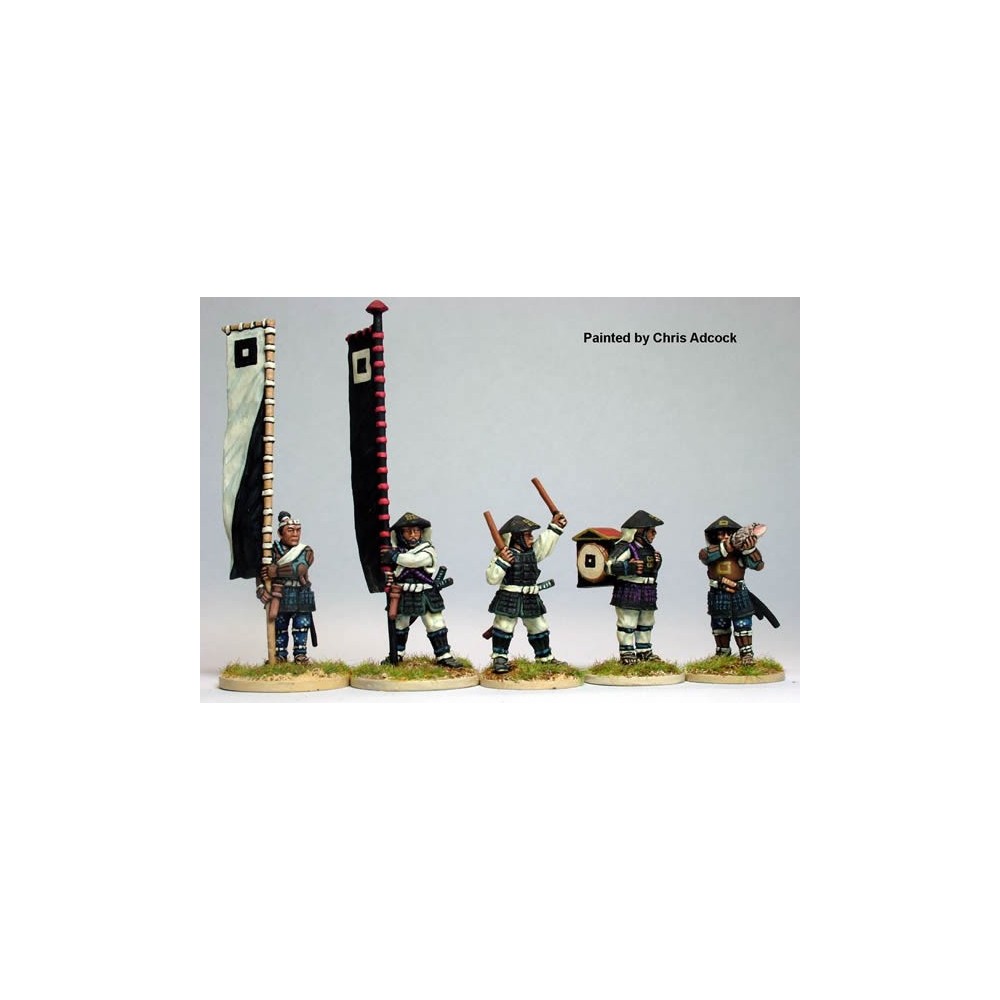 Ashigaru bannermen and musicians