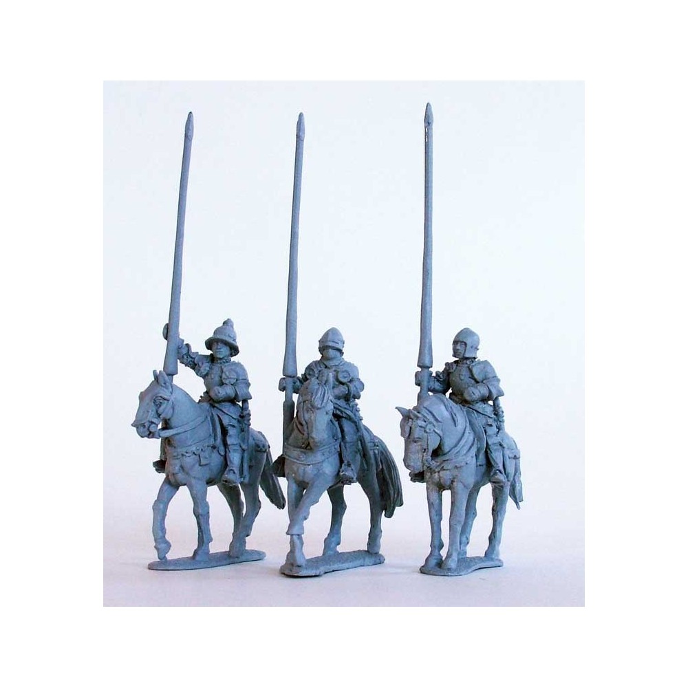 Mounted standard bearers/lance armed Men at Arms