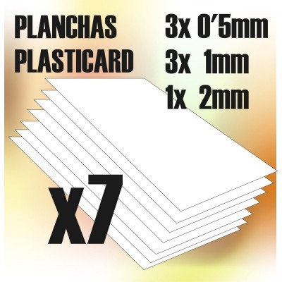 Plancha Plasticard COMBO-MIX 7 planchas