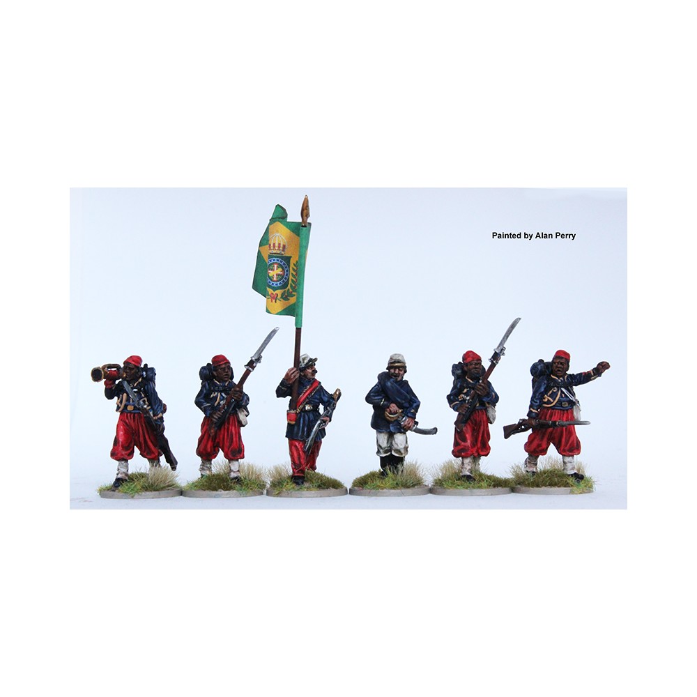 Brazilian Bahia Zouave command advancing