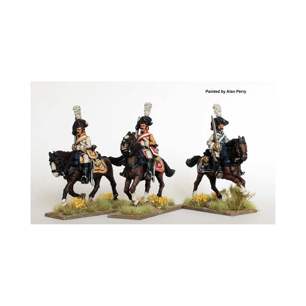 Cuirassiers galloping, swords shouldered.