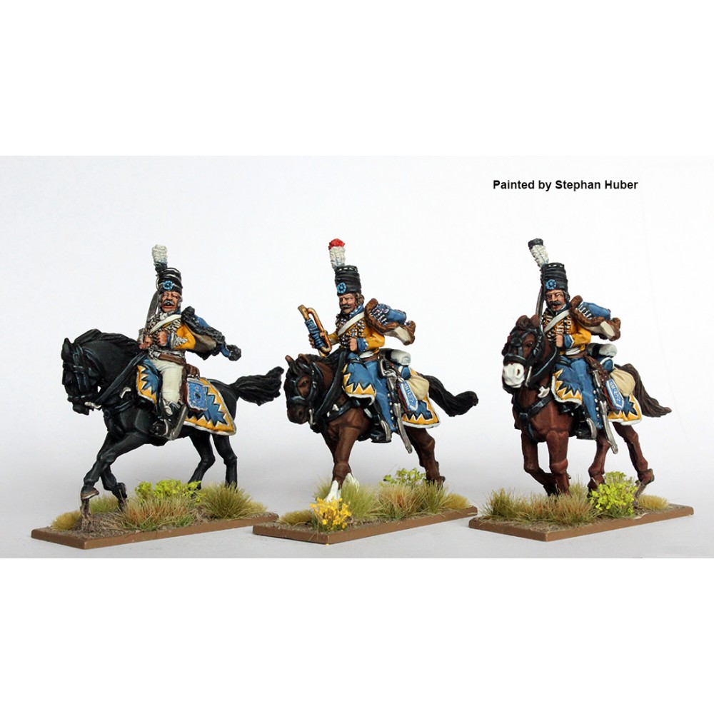 Hussar command in mirlitons, galloping