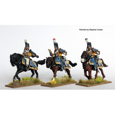 Hussar command in mirlitons, galloping