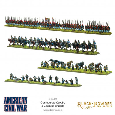 Black Powder Epic Battles: American Civil War Confederate Cavalry & Zouaves Brigade