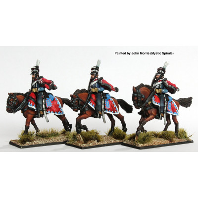 Danish Hussars galloping, swords shouldered, galloping (separate pelisses) 1808-12