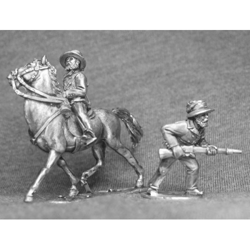 Mounted and dismounted Boer.