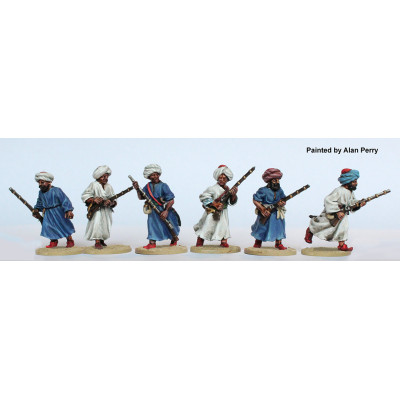 Egyptian fellahin musketeers advancing/running