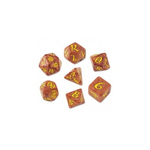 Karamel/yellow Classic RPG Dice Set (7)