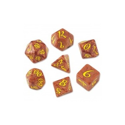 Karamel/yellow Classic RPG Dice Set (7)