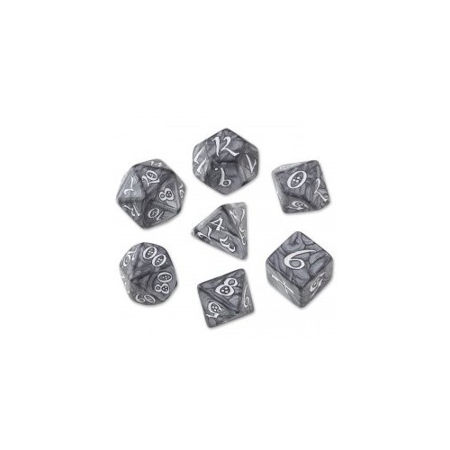 Smoky/White Classic RPG Dice Set (7)