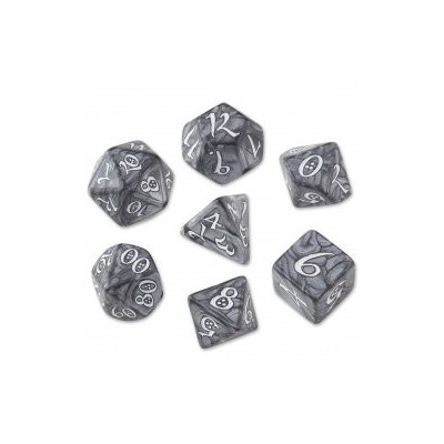 Smoky/White Classic RPG Dice Set (7)