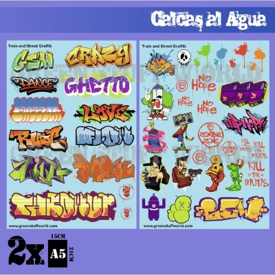 Calcas al agua - Mix Graffitis