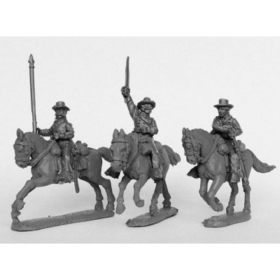 Union cavalry command in slouch hats