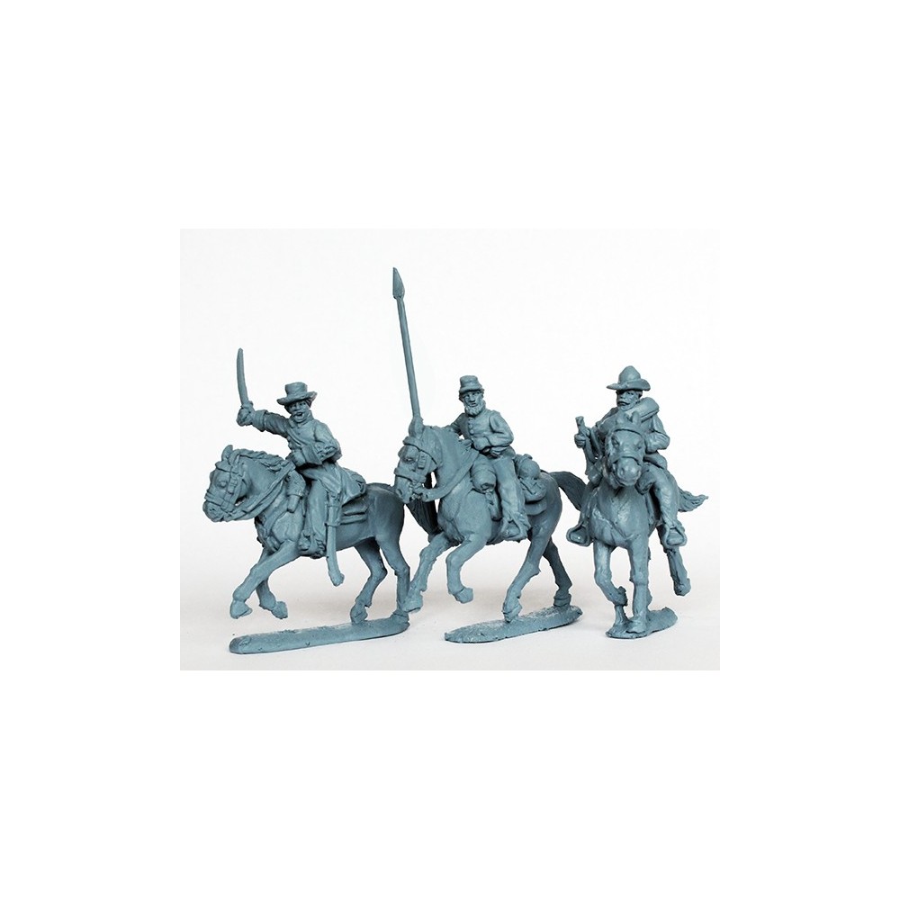 Confederate cavalry command galloping