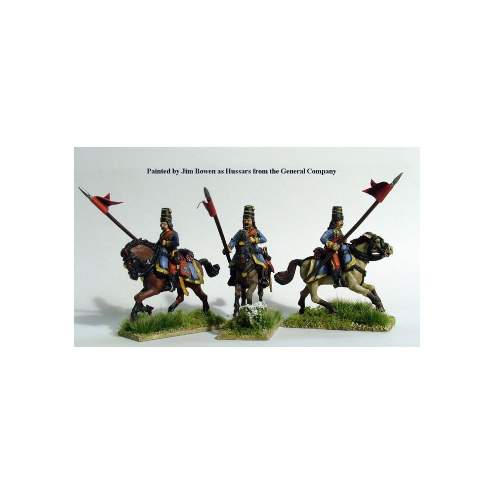 Hussars with lances galloping