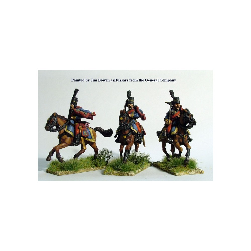 Hussars with lances galloping