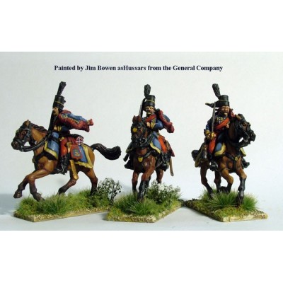 Hussars with lances galloping